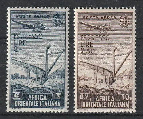 Italienisch-Ostafrika: Flugpostmarken 1938, postfrisch