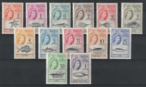 Tristan da Cunha: Fischsatz 1961, postfrisch