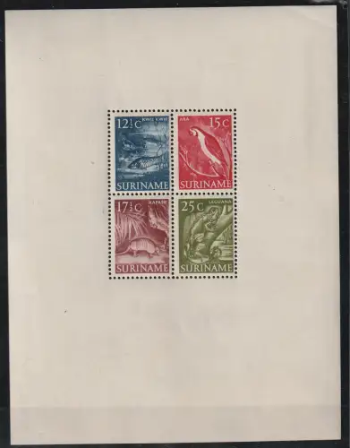 Suriname: Block 1 Tiermotive, 1955