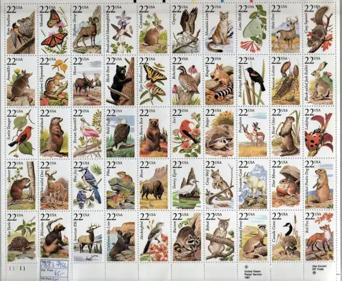 USA ** Nordamerikanische Fauna im kompl. Bogen, postfrisch 