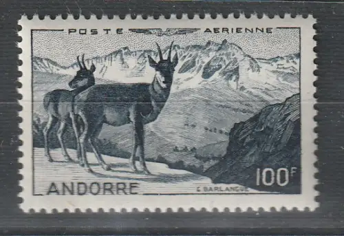 Frz. Andorra: Flugpostmarke 141 (Gämse), postfrisch