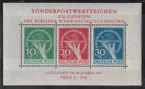 Berlin Block 1, postfrisch, Attest "einwandfrei"