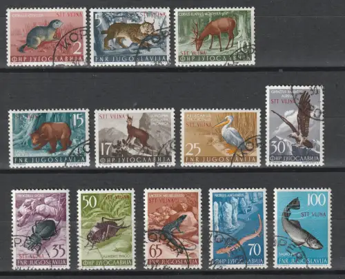 Triest/B: Jugoslawische Fauna, 1954, gestempelt