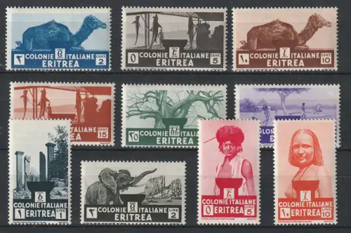 Eritrea / Ital. Kolonie: Naturdarstellungen 1933, **