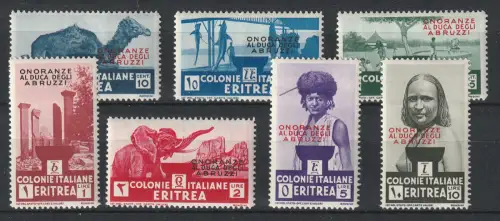 Eritrea / Ital. Kolonie: Naturdarstellungen 1933, mit Aufdruck, **