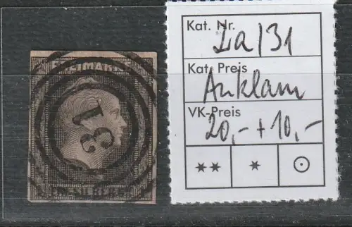 Preußen: Nummernstempel 31 (Anklam) auf 2, geprüft 