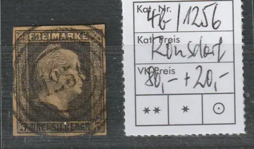 Preußen: Nummernstempel 1256 (Ronsdorf) auf Nr. 4b, geprüft 