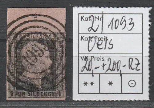 Preußen: Nr. 2a mit Reihenzähler oben, Nrnstpl. 1093 (Oels), geprüft