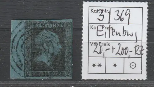 Preußen: Nr. 2a mit Reihenzähler links, Nrnstpl. 369 (Eilenburg), geprüft