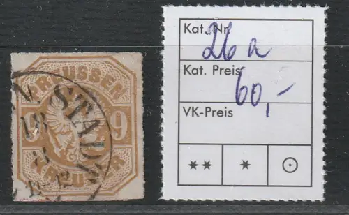 Preußen: Nr. 26a,  geprüft