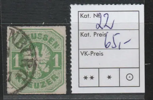 Preußen: Nr. 22,  geprüft