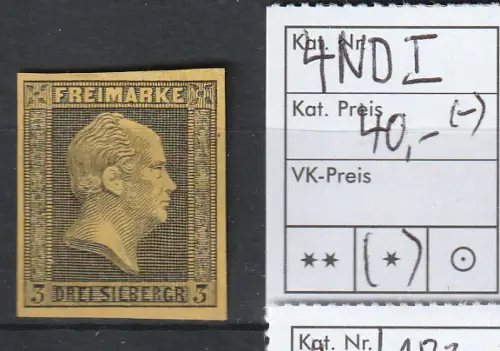 Preußen: Nr. 4 im Neudruck I, geprüft
