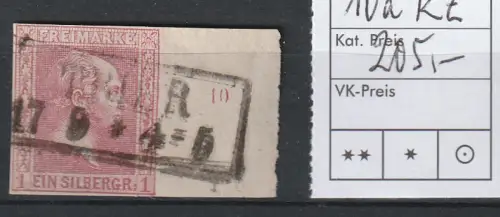 Preußen: Nr. 10a, mit Reihenzähler 10, geprüft