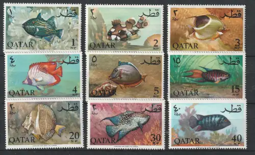 Qatar: Fische, kompl. Satz Nr. 72 - 88, postfrisch
