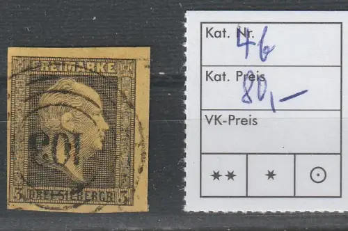 Preußen: Nr. 4 in b-Ferbe, Eckrand, geprüft 