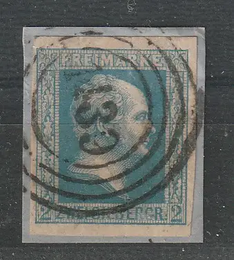 Preußen: Nr. 7 in b-Farbe, "einwandfrei" - KBef. Wasels BPP
