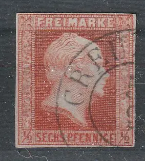 Preußen: Nr. 13 in a-Farbe. Kurzbefund Wasels BPP