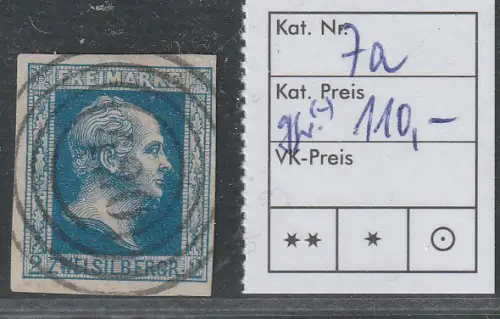 Preußen: Nr. 7a, Nummernstempel 420 (Forste).  Gepr. Wasels BPP