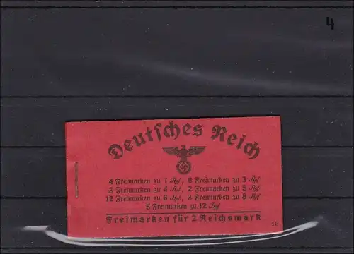 Deusches Reich, MiNr. Markenheftchen MH 39.3 **