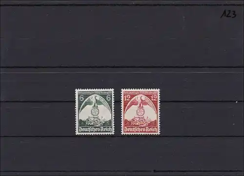 DR MiNr.  586-587I, ** postfrisch, dabei 12 Pfg geprüft Schlegel BPP