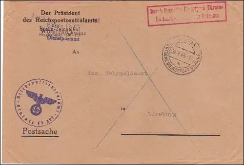 Deutsche Dienstpost Ukraine-Postsache Einsatz Ostraum -Postschutz der Ukraine