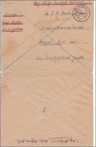 Par Deutscherienstpost NL - Postschichte Open Westen - Pilote Protection