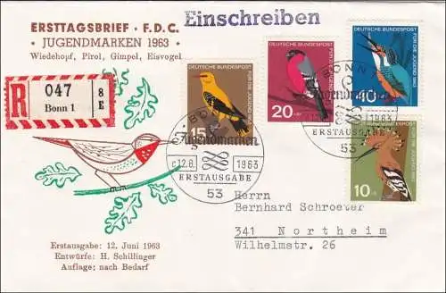 Lettre de 1er jour FDC 1963 Marques de bien-être en tant que lettre R