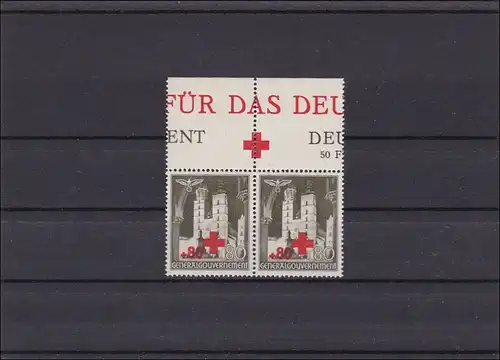 Gouvernement général (GG) Couple horizontal décoratif de la Croix-Rouge, Mi Nr. 55
