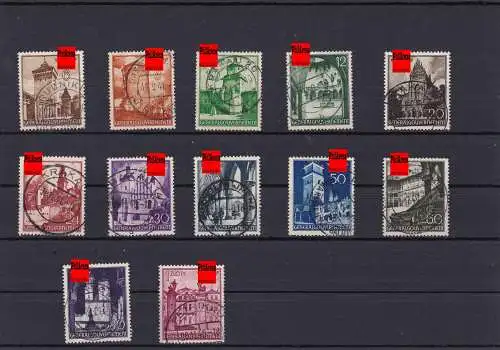 Generalgouvernement (GG) MiNr. 40-51 komplett Rundstempel