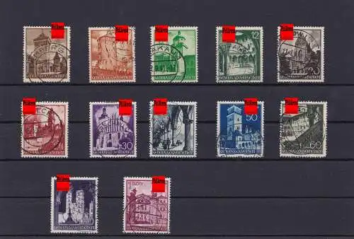 (GG) MiNr. 40-51 komplett gestempelt, Rundstempel