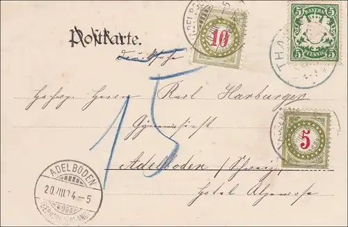 Bavière: 1904 en Suisse avec TAXE