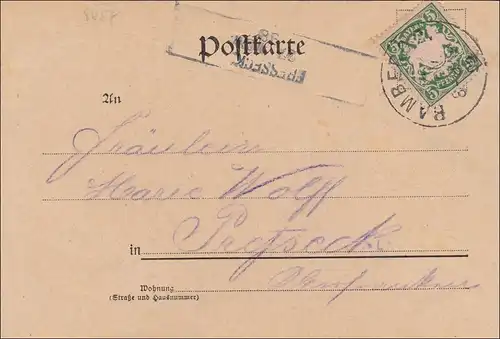 Bavière: 1898, Carte postale de Bamberg - Fresseck