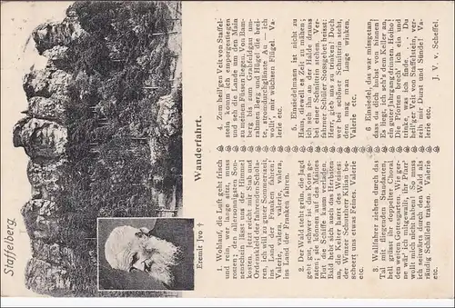 Bayern: Postkarte Staffelberg - Seltener Stempel