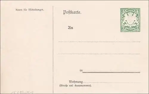 Bayern: Ganzsache Jubiläumsausstellung Nürnberg 1906