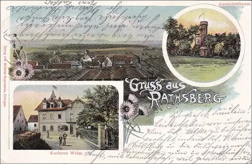 Bavière: Carte de vue: Grüss de Rathsberg
