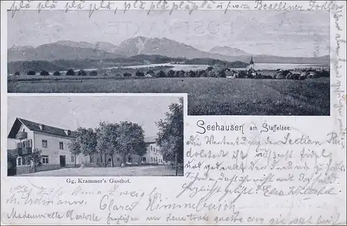 Bavière: carte de vue: Seehausen am Staffelsee