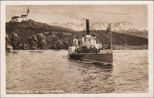 Bavière: Carte de vue: Ammersee - Monastère d'Andech