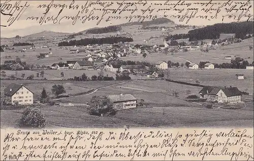 Bayern:  Ansichtskarte:  Weiler im bayrischen Allgäu