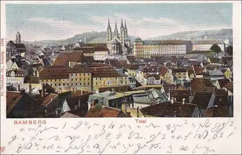 Carte de vue de Bavière de Bamberg