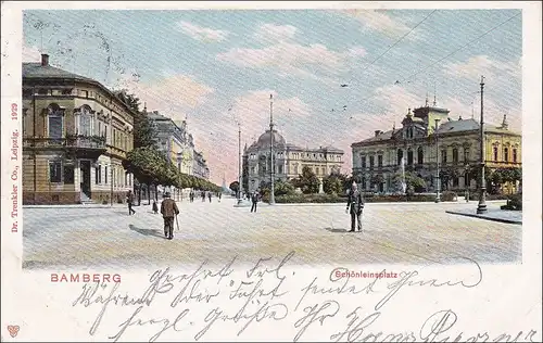 Bavière: carte de vue Bamberg.