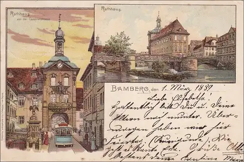 Bayern: Eine Ansichtskarte aus Bamberg