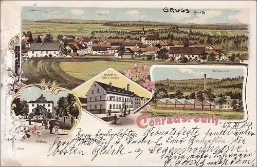 Bavière: Carte de vue: Gris de Conradsreuth