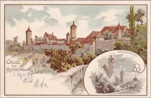 Bavière: Carte de vue: Grauss de Rothenburg ob der Tauber