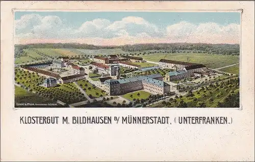 Bavière: carte visuelle: Klostergut M. Bildhausen près de Münnerstadt Unterfranken