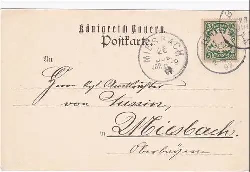 Bavière: carte de vue: Heilbrunn - le gris