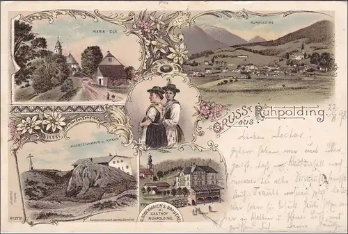 Bavière: Carte de vue: Gris de Ruhpolding