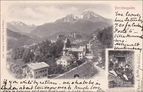 Bavière: carte de vue: Berchtesgaden