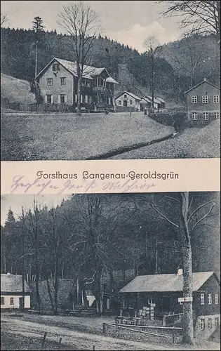 Bayern:  Ansichtskarte:  Forsthaus Langenau-Geroldsgrün