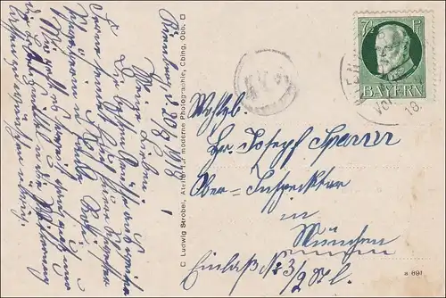 Bavière: Carte de vue: Salutation de Kienberg