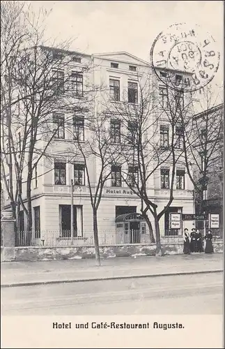 Bayern:  Ansichtskarte:  Augsburg  Hotel Auguste